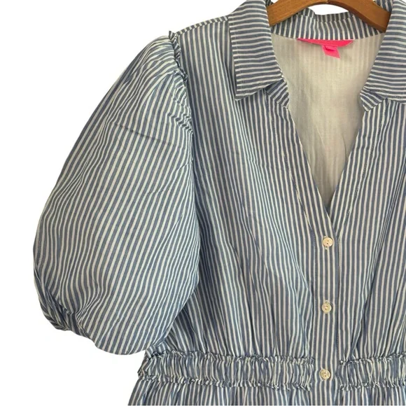 LILLY PULITZER Tassie Midi Dress Blue Style 013136 SZ 16 - Picture 6 of 15